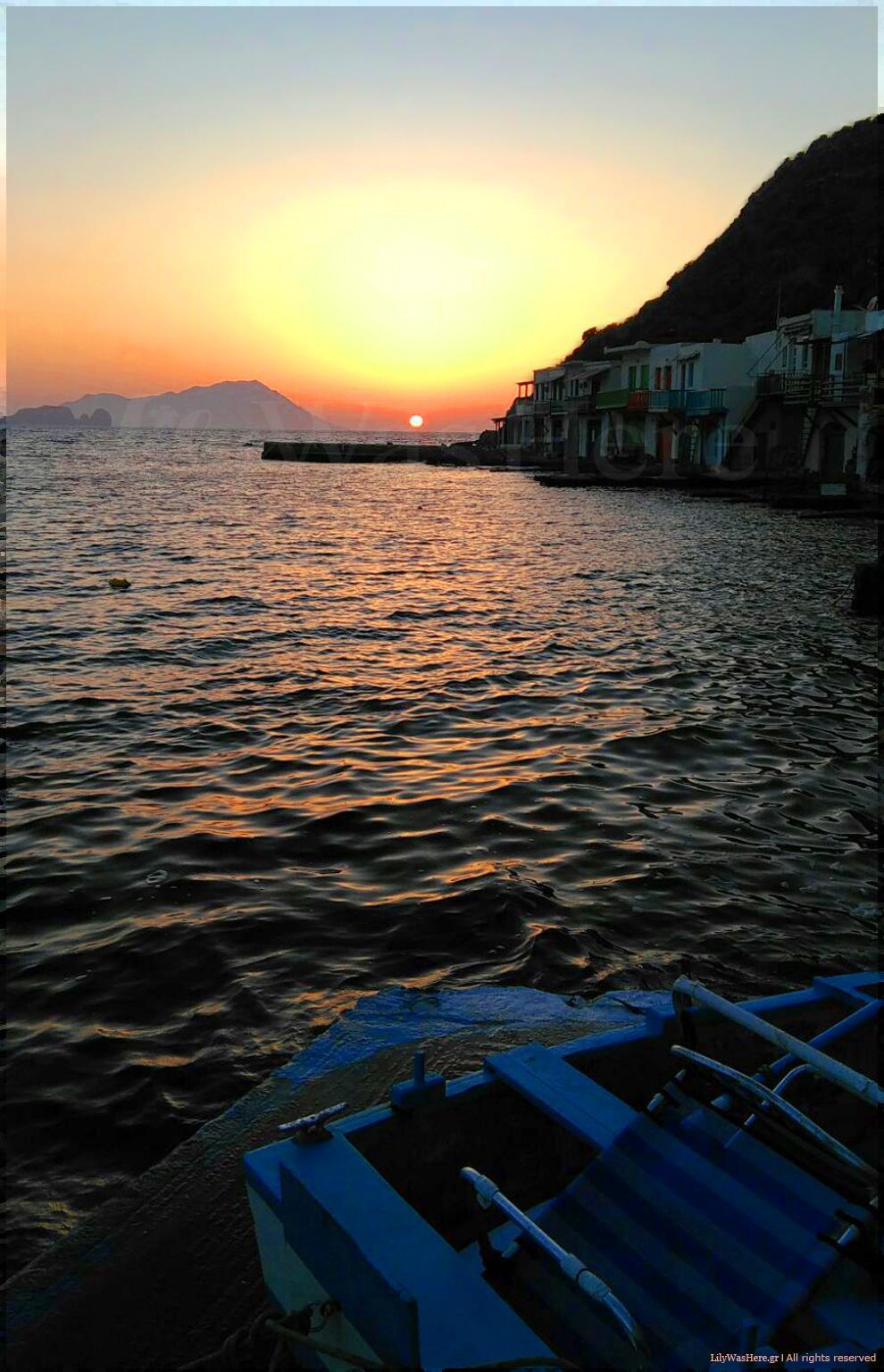 Κλήμα Μήλος ηλιοβασίλεμα - Milos Klima sunset