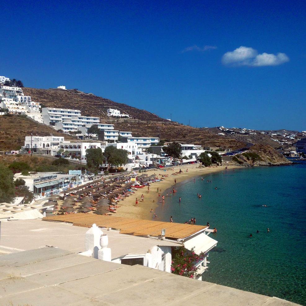 Παραλία Άγιος Στέφανος Μύκονος, Paralia Agios Stefanos Mikonos, Agios Stefanos beach Mykonos