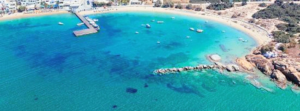 Agia Anna beach and village Naxos Greece