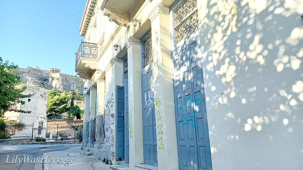 Acropolis view from Monastiraki, Athens, Greece