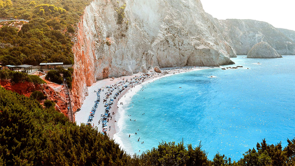 Πόρτο Κατσίκι Λευκάδα, Λευκάδα παραλία Πόρτο Κατσίκι - Porto Katsiki beach Lefkada, Lefkada Porto Katsiki beach