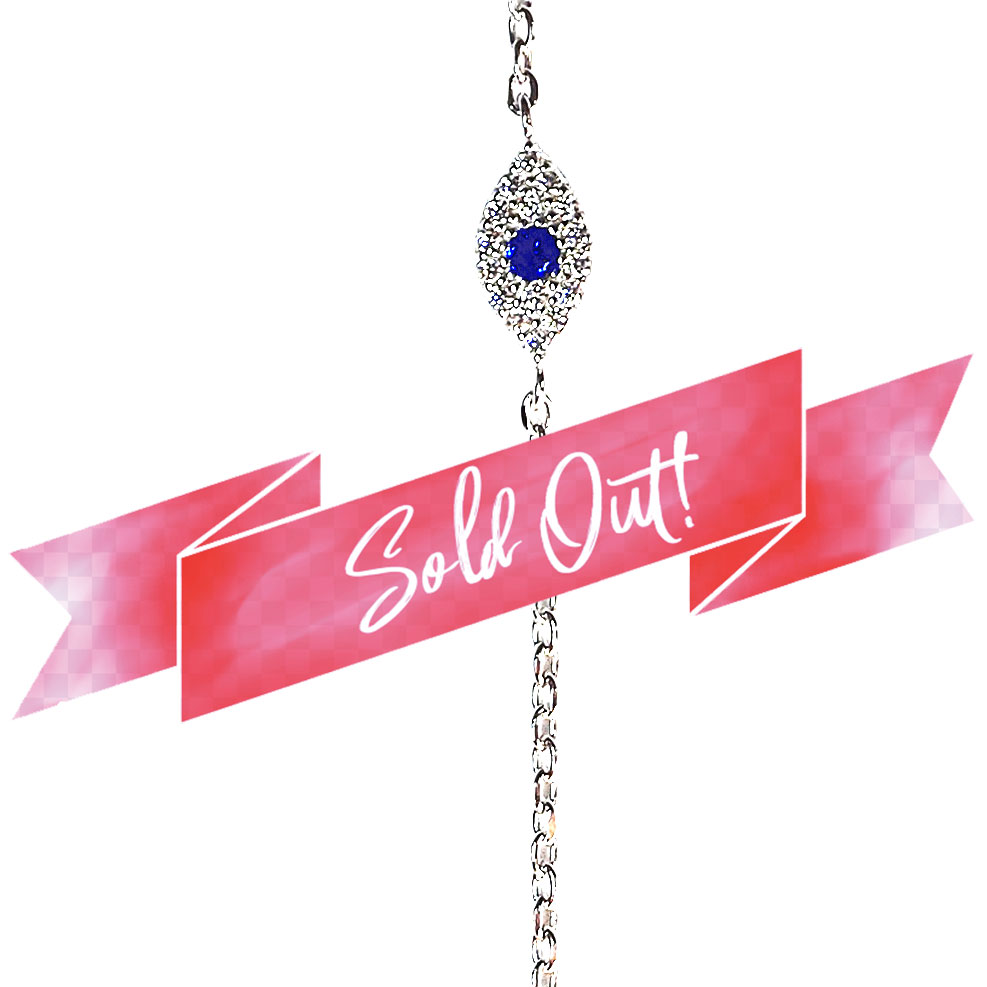 Silver Eye Bracelet with zircon