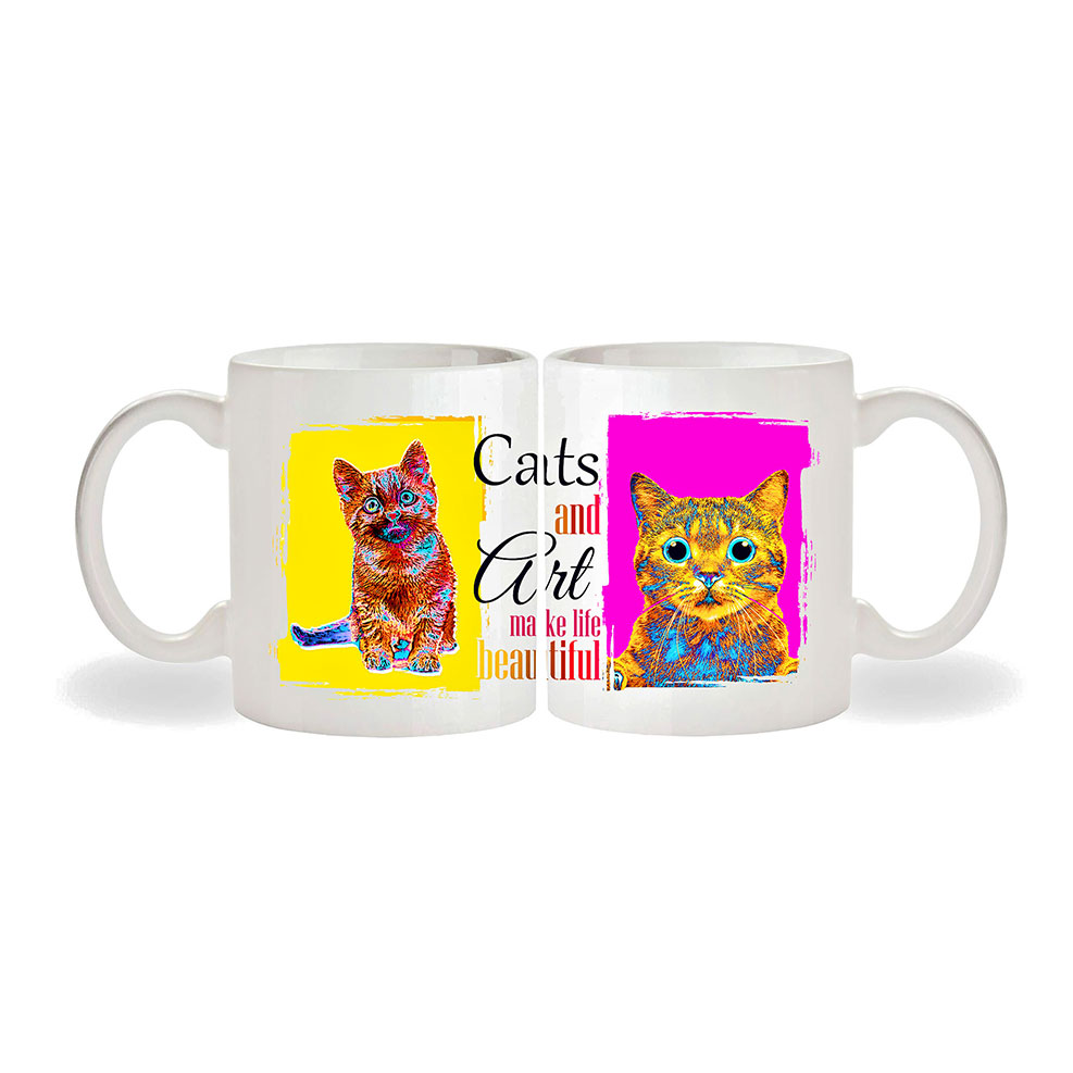 Cats and Art Mug Gift