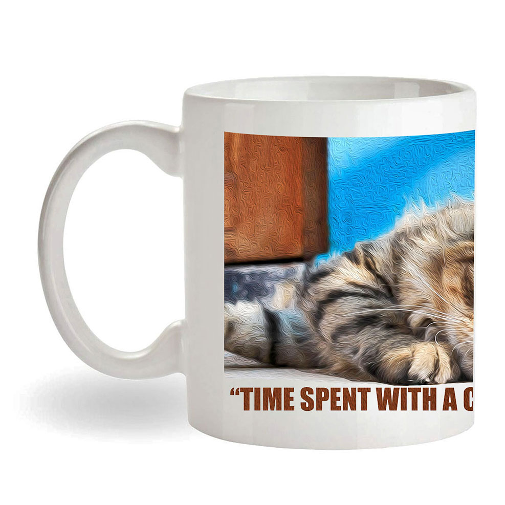 Time spent with a cat κούπα με γάτες