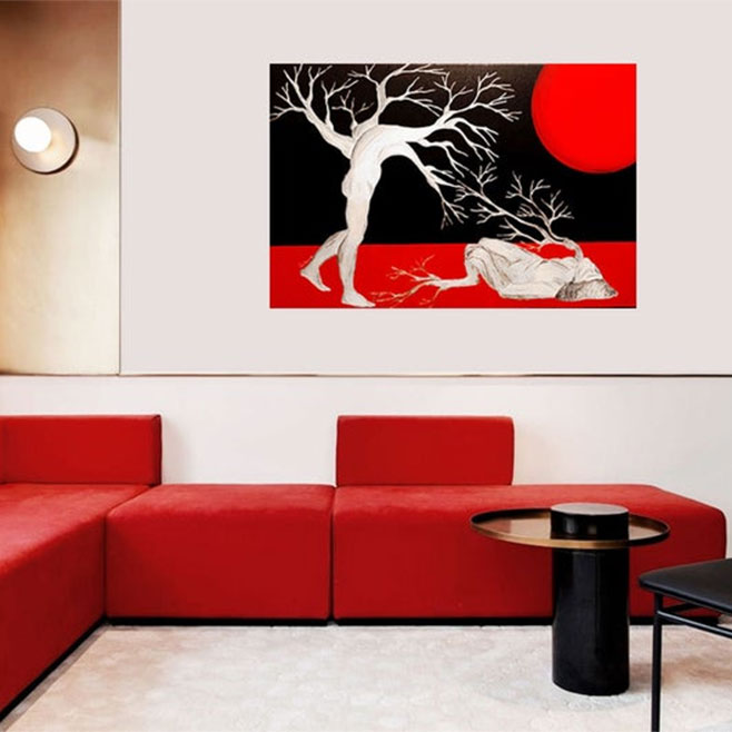 Modern Painting on canvas original 69X90