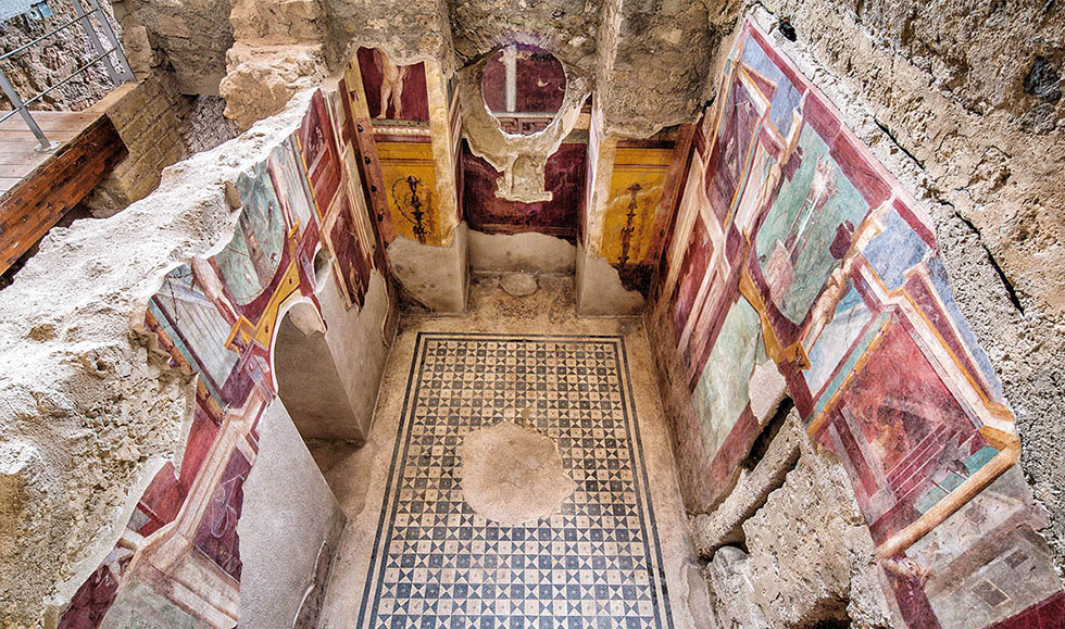 Roman houses in Pompeii Italy